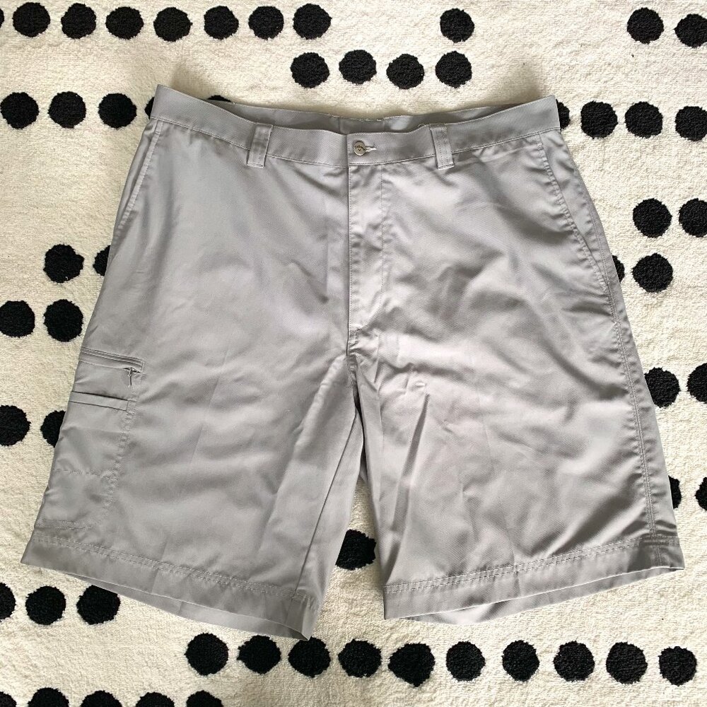 Callaway Golf Shorts Gray Performance Side Zip Pocket Casual Activewear